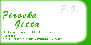 piroska gitta business card
